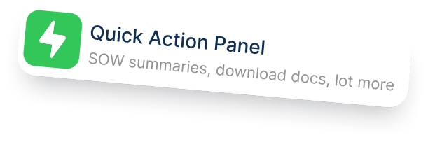GovOps360 quick action panel enables fast go no go decisions task assignment and opportunity evaluation for government contracting
