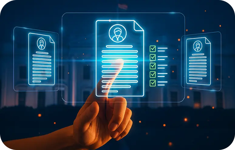 AI-powered government contracting lead discovery interface displaying verified federal and SLED procurement opportunities in real time