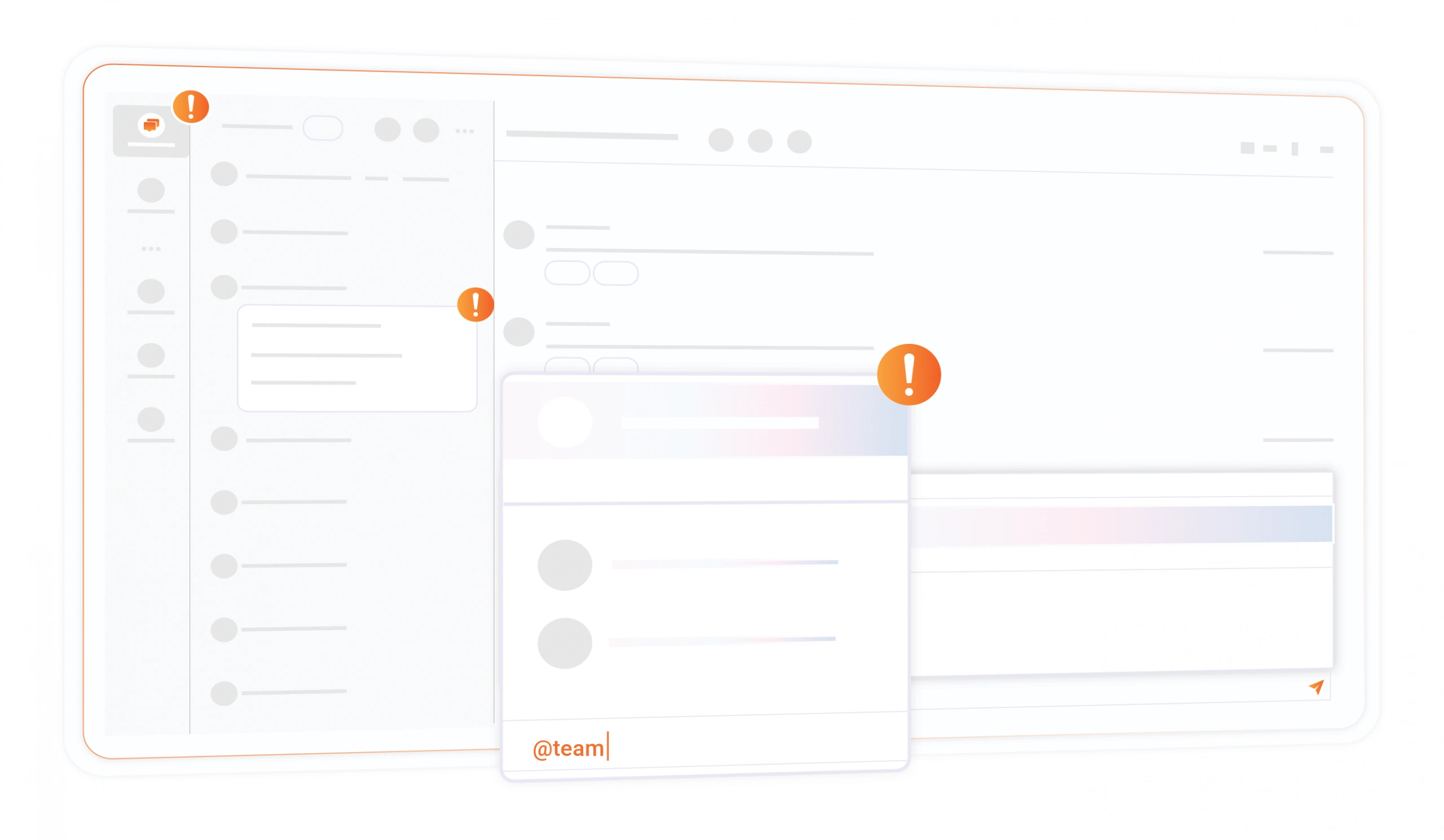 GovOps360 enables mention based collaboration inside GovCon tasks and tickets with instant alerts and shared context